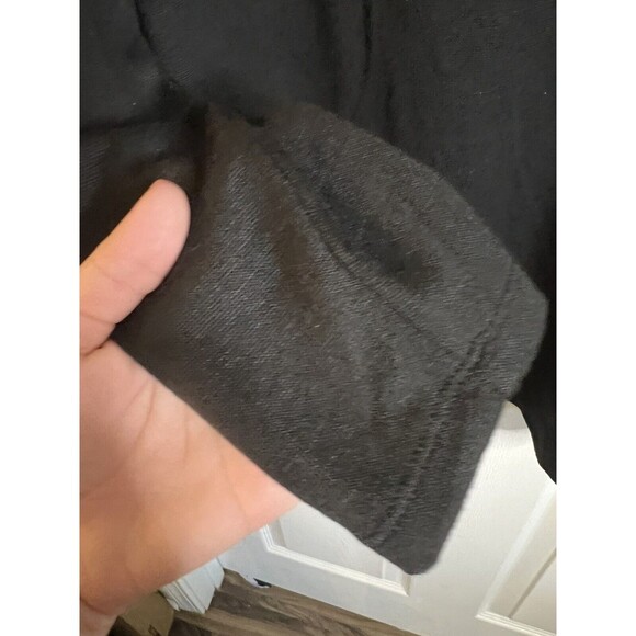 DG2 Diane Gilman Black With Rhinestone Accent Long Sleeve Top Size Large NWT - Picture 4 of 11